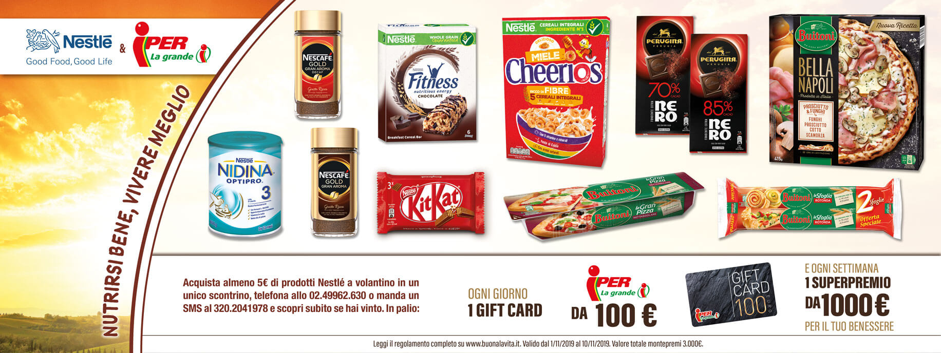 Nutrirsi bene, vivere meglio! Vinci con Nestlé & Finiper!