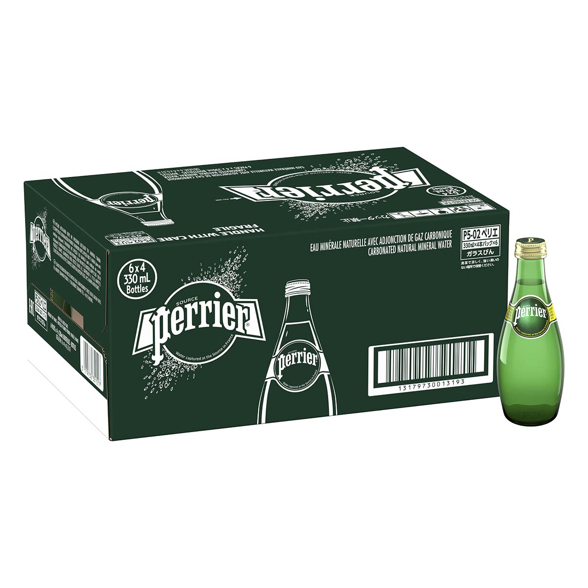 Perrier - Confezione 24 bottiglie in Vetro da 33 cl