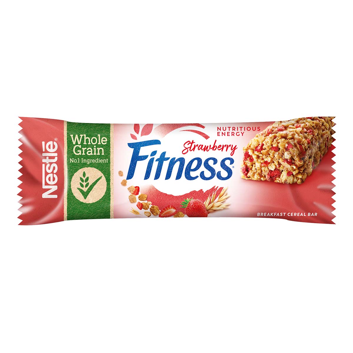 Fitness FRAGOLA Barrette di cereali con frumento integrale e fragole, con vitamine, calcio e ferro x6