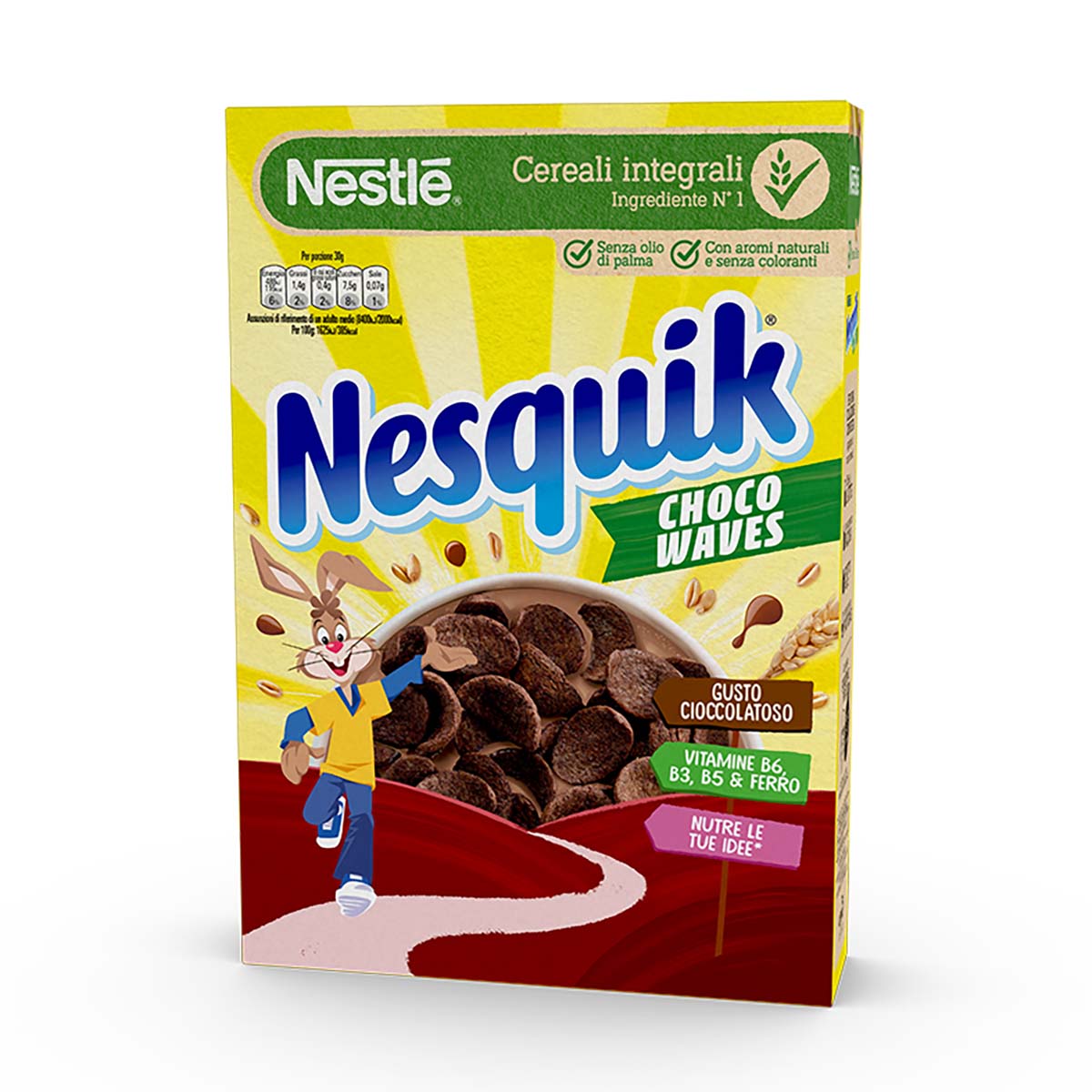 Nesquik WAVES Barchette di cereali integrali al cioccolato 375g