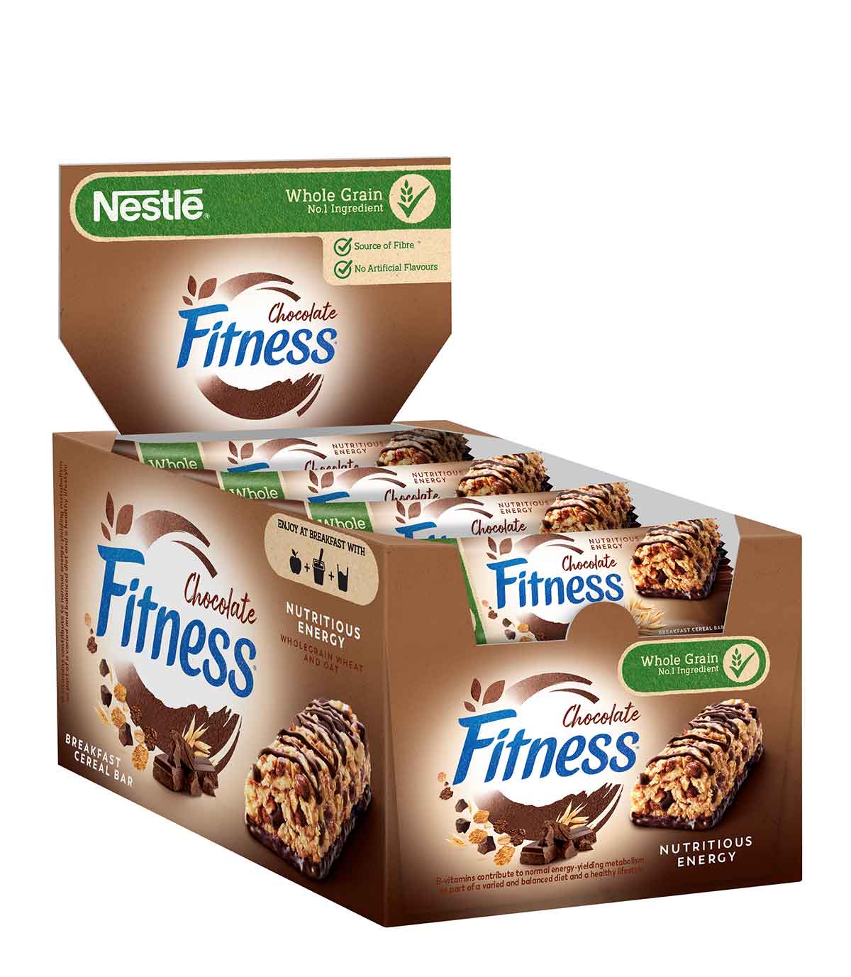 Fitness® CIOCCOLATO Barrette di cereali con frumento integrale e cioccolato, con 5 vitamine, calcio e ferro x24