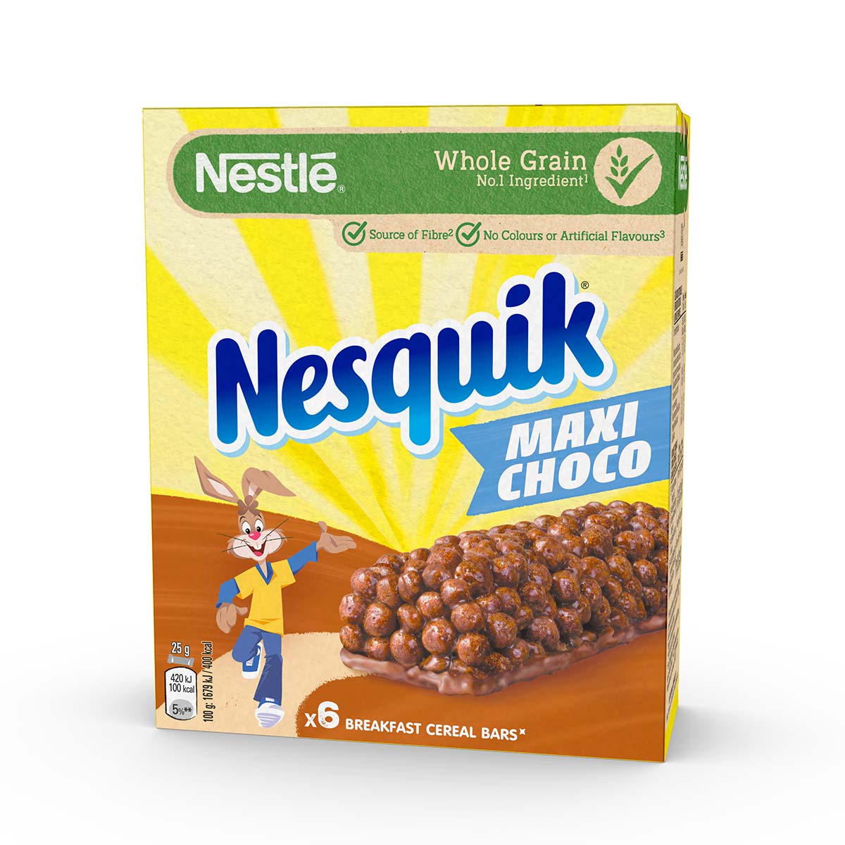 Nesquik MAXICHOCO Barrette di cereali integrali al cioccolato x6