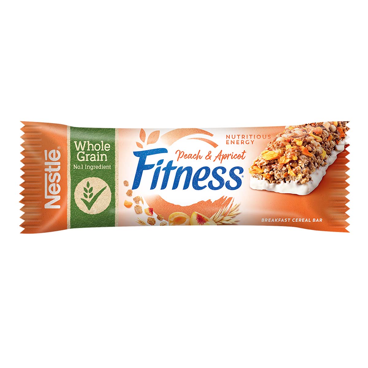 Fitness FRUTTI GIALLI Barrette di cereali con frumento integrale con albicocche e pesche, con vitamine e minerali x6