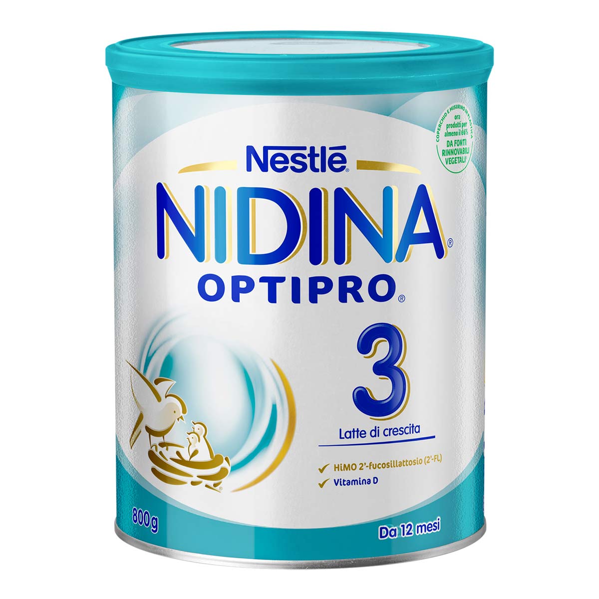 Nestlé NIDINA OPTIPRO 3 800g, Latte di crescita in polvere, dai 12 mesi