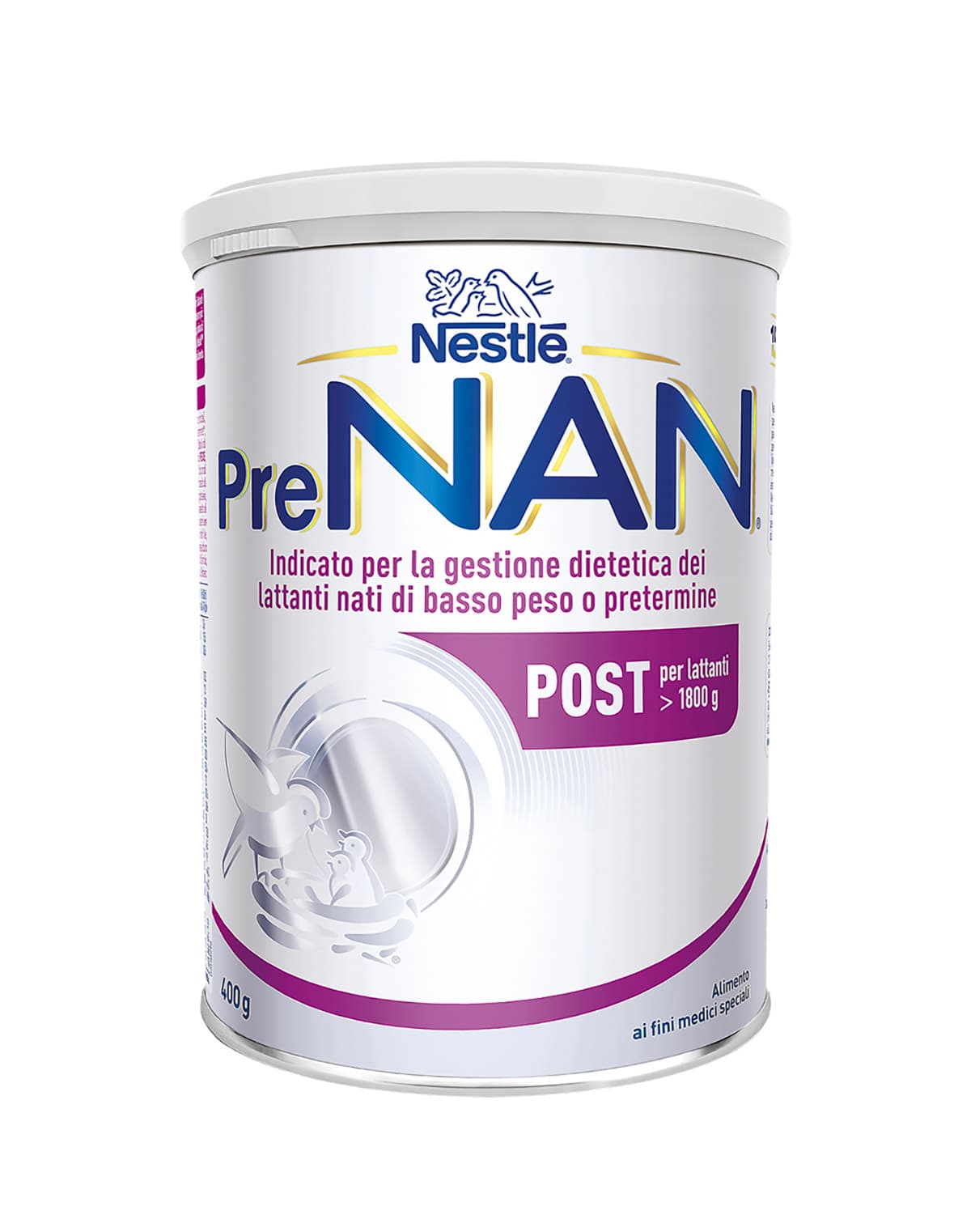 Nestlé PreNAN POST Polvere 400 g. Alimento a fini medici speciali. Dalla nascita