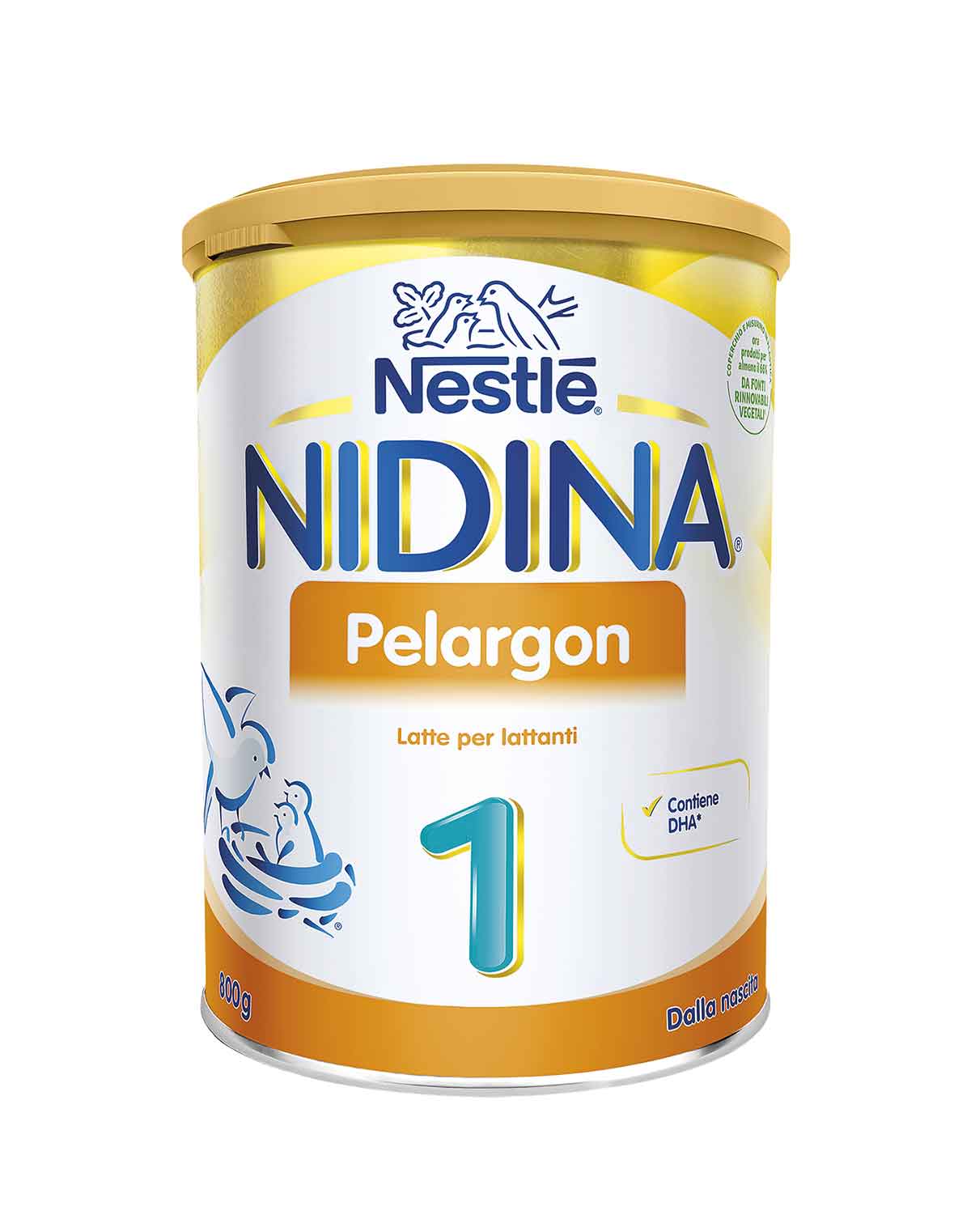 Nestlé NIDINA PELARGON 1 800 g, Latte per lattanti in polvere, dalla nascita al 6° mese