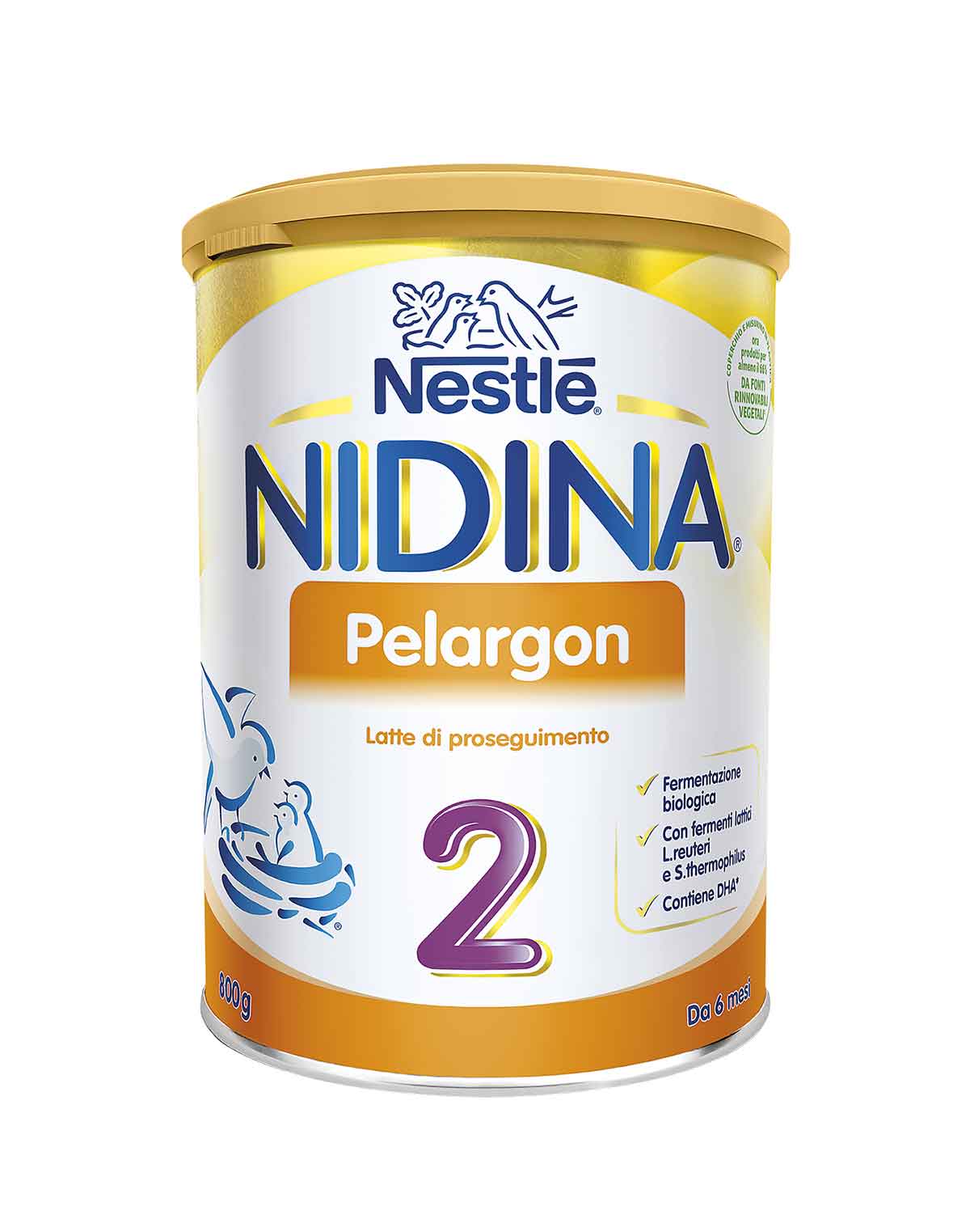 Nestlé NIDINA PELARGON 2 800 g, Latte di proseguimento in polvere, dal 6° mese compiuto al 12°