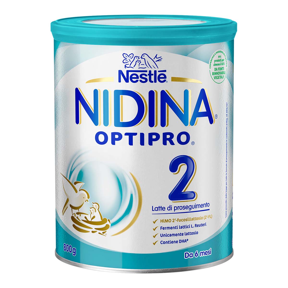 Nestlé NIDINA OPTIPRO 2 1kg (2x500g), Latte di proseguimento in polvere, dal 6° mese compiuto al 12°
