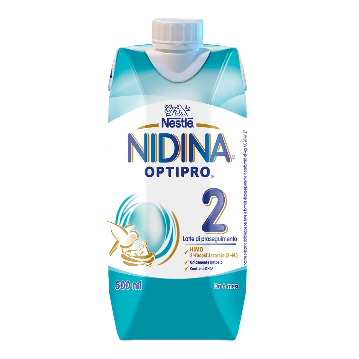 Nestlé NIDINA OPTIPRO 2 500 ml, Latte di proseguimento liquido, dal 6° mese compiuto al 12°