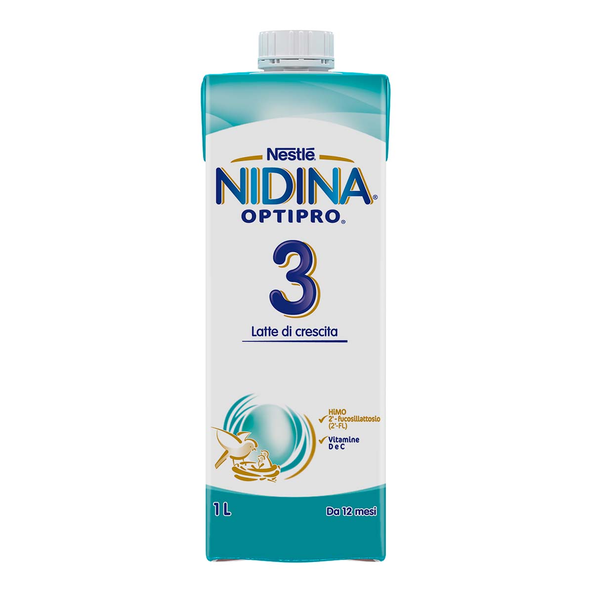 Nestlé NIDINA OPTIPRO 3 1L, Latte di crescita liquido, dai 12 mesi