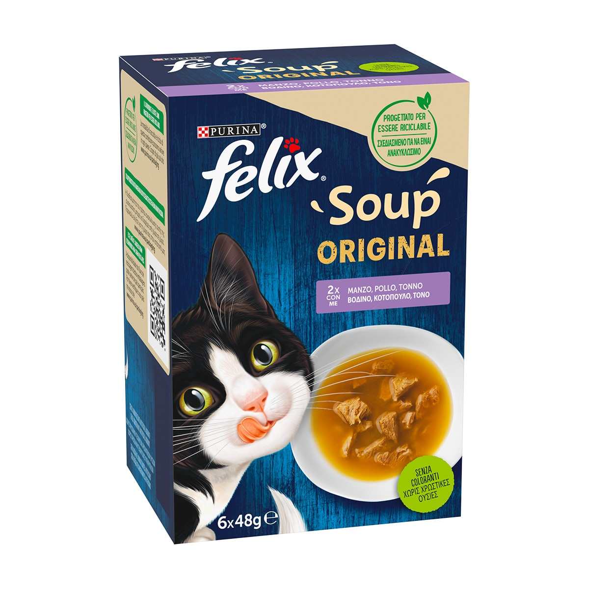 FELIX Soup Selezioni Miste 6x48g Manzo Pollo Tonno