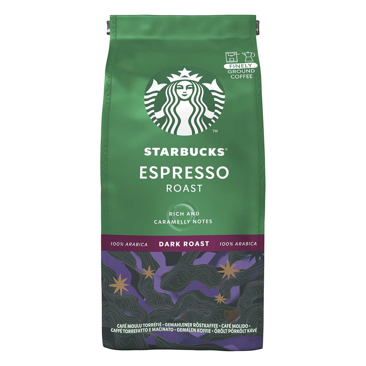 STARBUCKS® ESPRESSO ROAST caffè macinato 200g