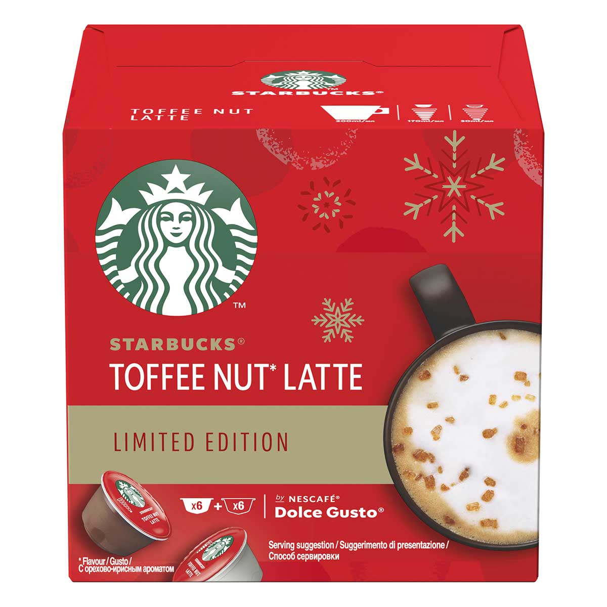 STARBUCKS® TOFFEE NUT LATTE BY NESCAFÉ® DOLCE GUSTO® 12 capsule