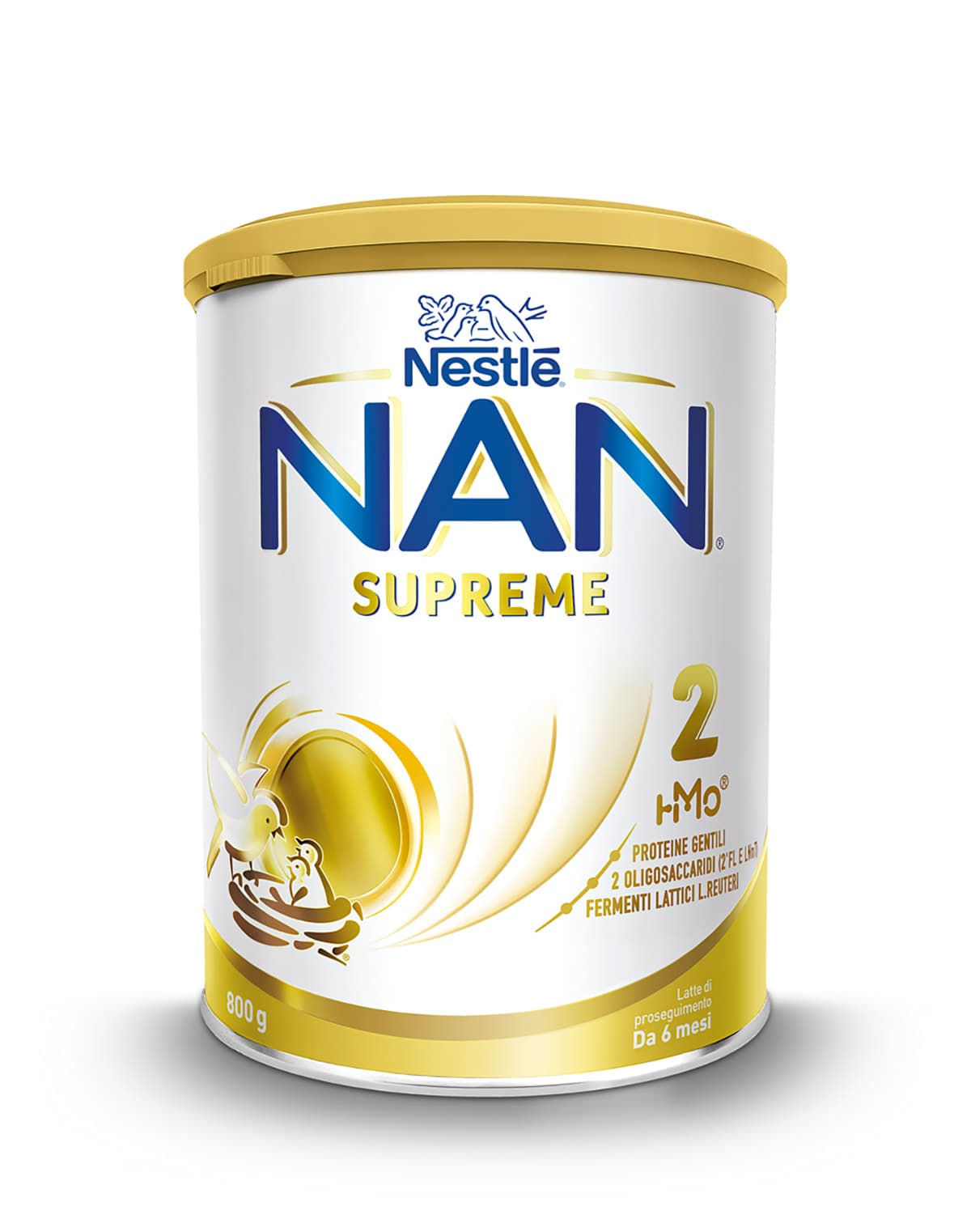 Nestlé NAN SUPREME 2 800g. Latte di proseguimento in polvere, dal 6°mese compiuto al 12°