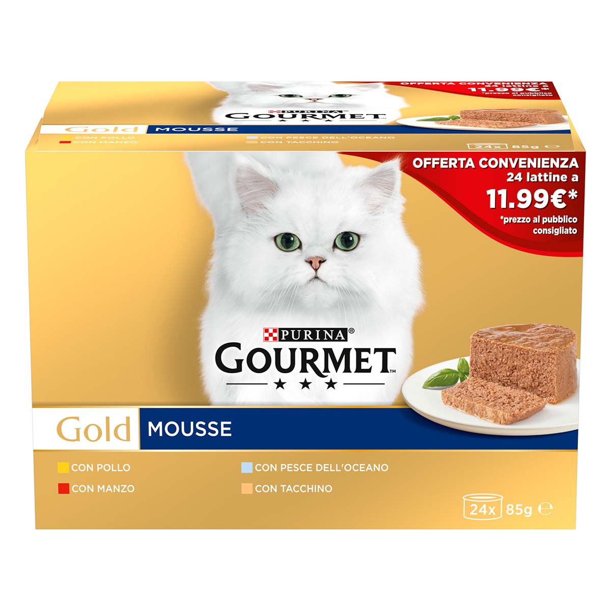 GOURMET GOLD MULTIPACK 24x MOUSSE