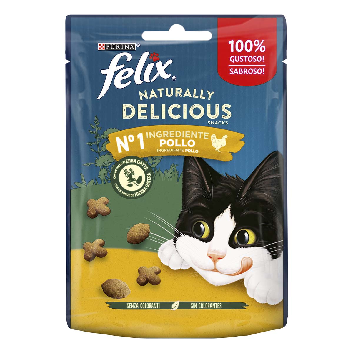 FELIX NATURALLY DELICIOUS - Pollo 1° Ingrediente & Erba Gatta