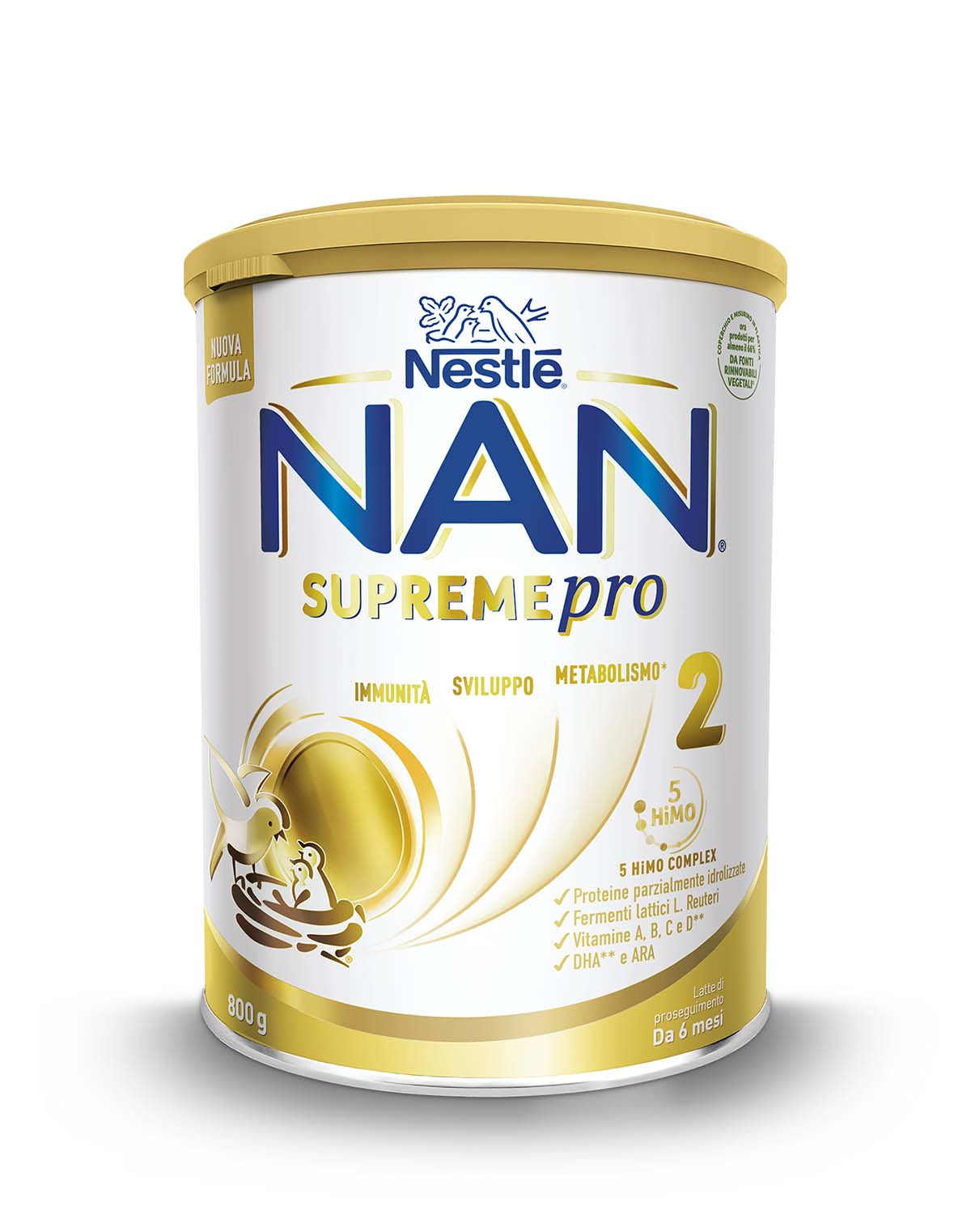 Nestlé NAN SUPREMEpro 2 800g. Latte di proseguimento in polvere, dal 6°mese compiuto al 12°