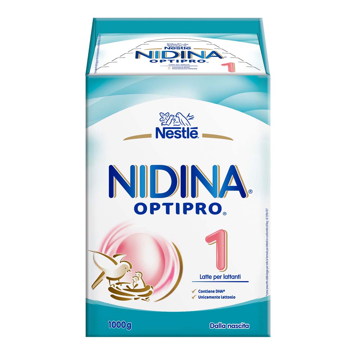 Nestlé NIDINA OPTIPRO 1 1.2kg (2x600g), Latte per lattanti in polvere, dalla nascita al 6° mese