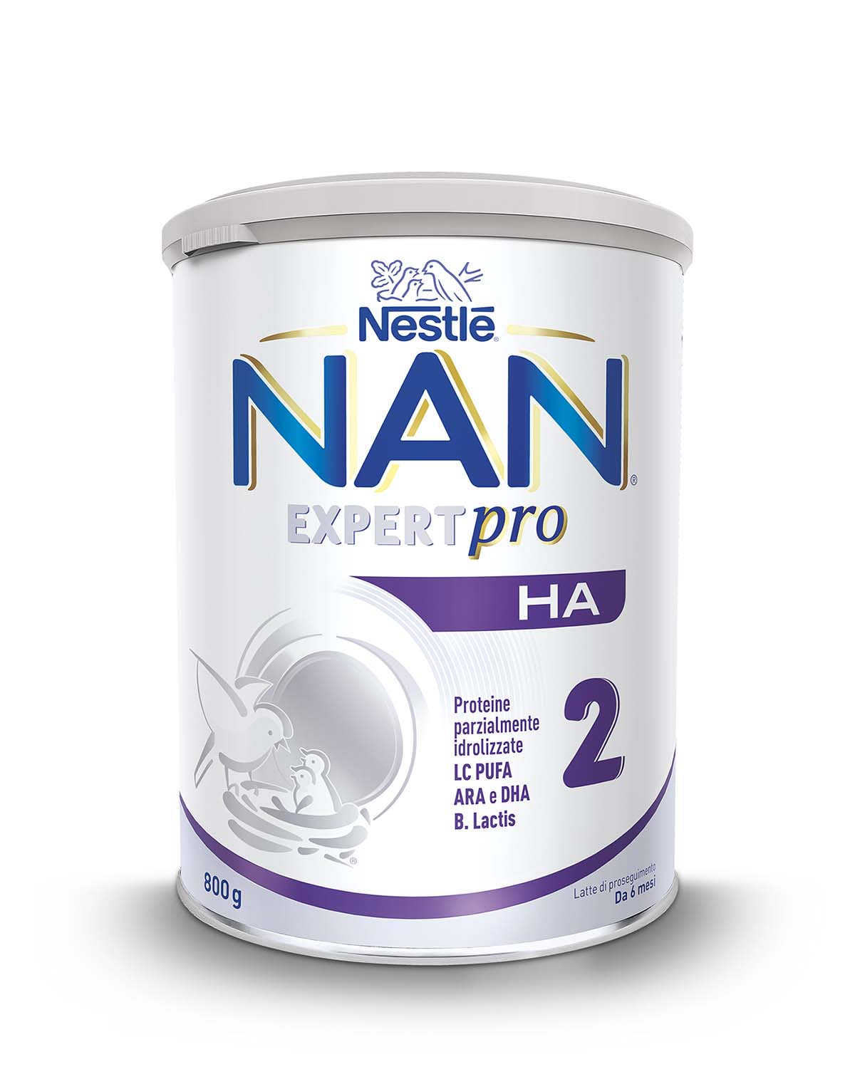 Nestlé NAN HA 2 800 g. Latte di proseguimento in polvere, dal 6°mese compiuto al 12°