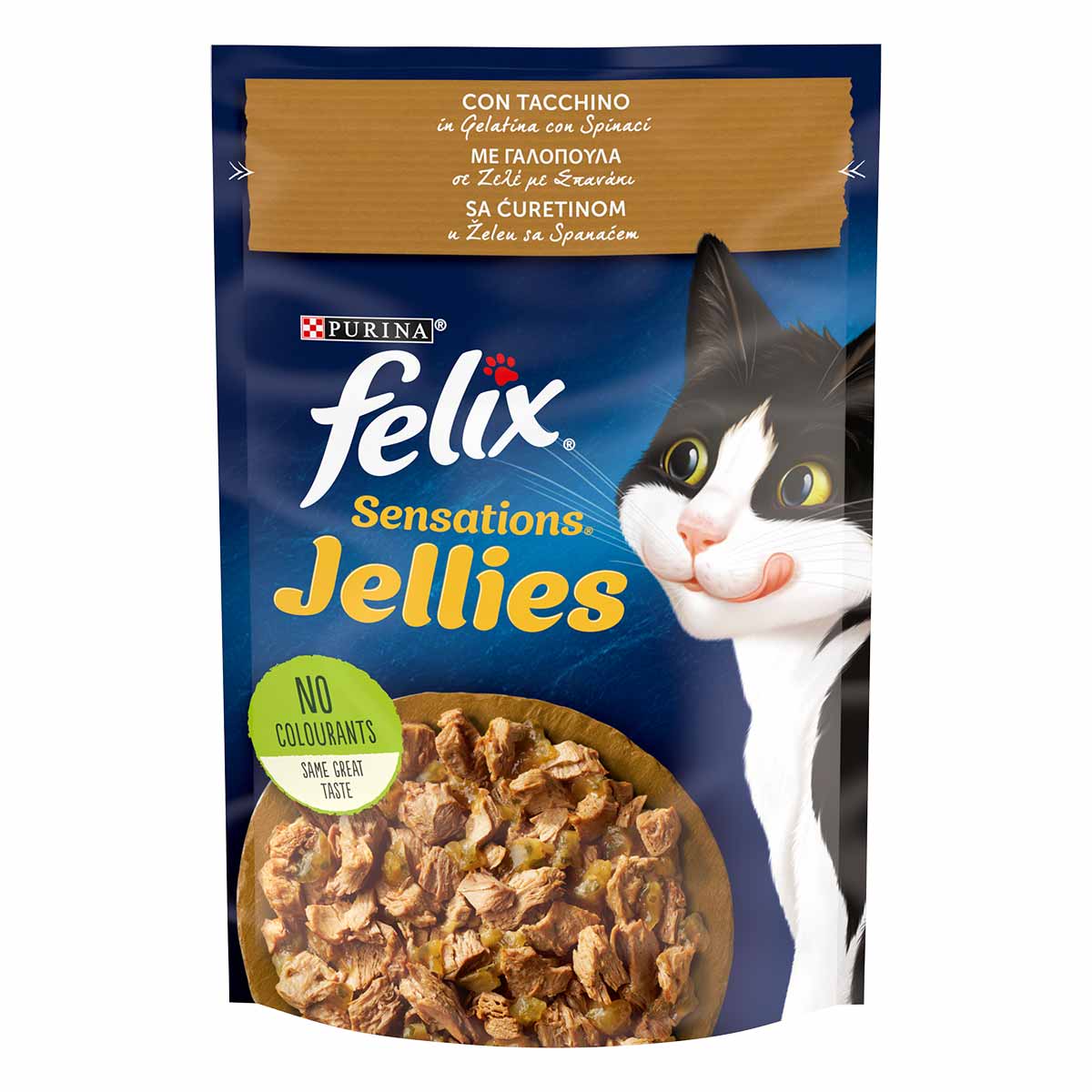 FELIX Sensations TACCHINO IN GELATINA CON SPINACI 26x85g  IT