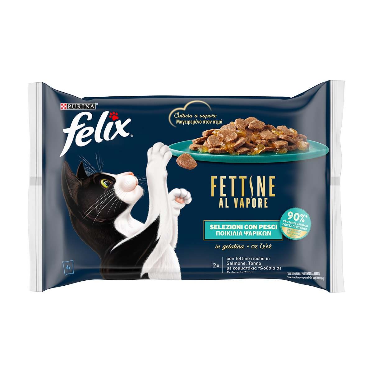 Felix Fettine al Vapore Salmone Tonno 4x80g