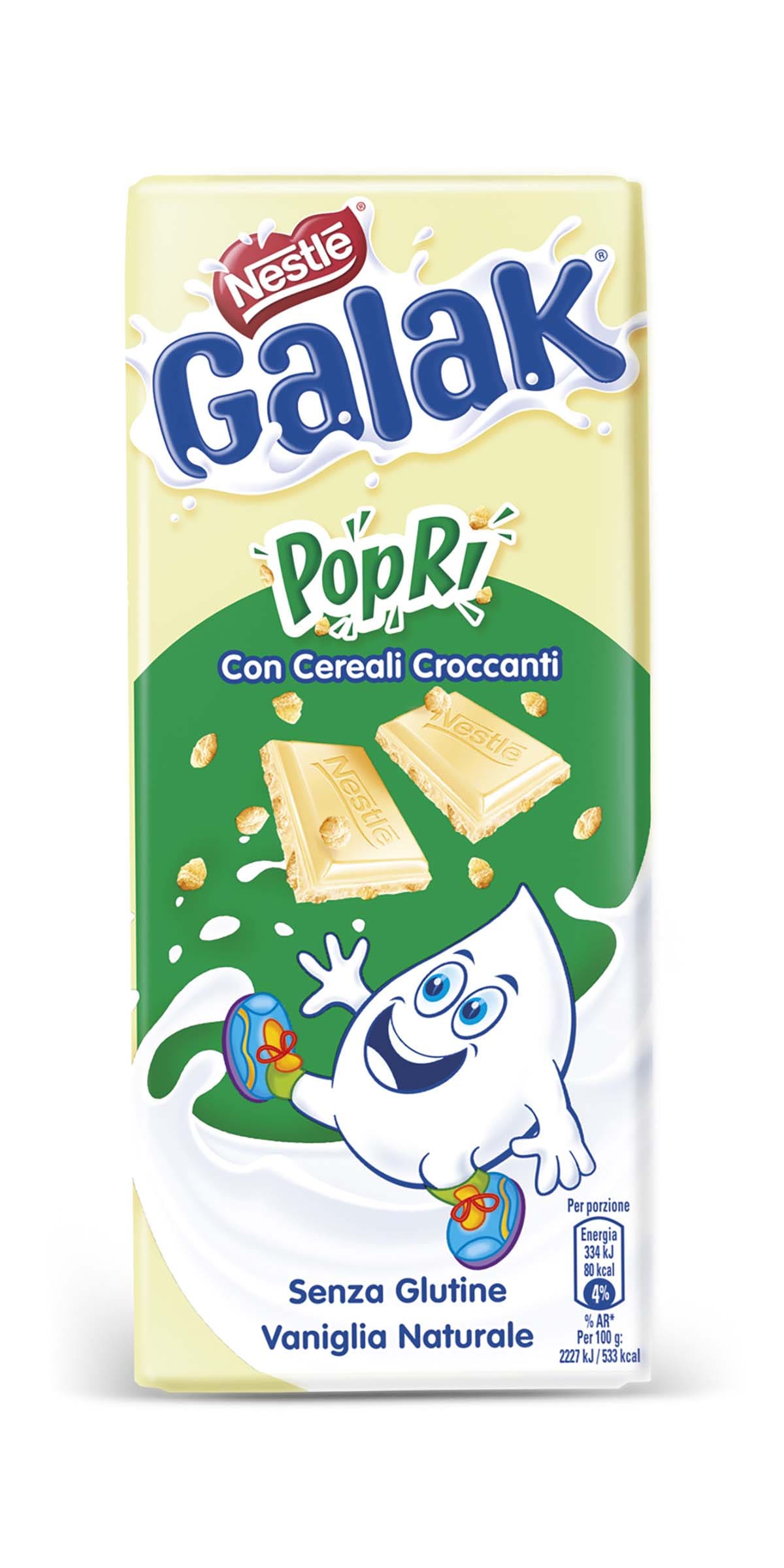 Galak Poprì Tavoletta Cioccolato Bianco con cereali croccanti 90g