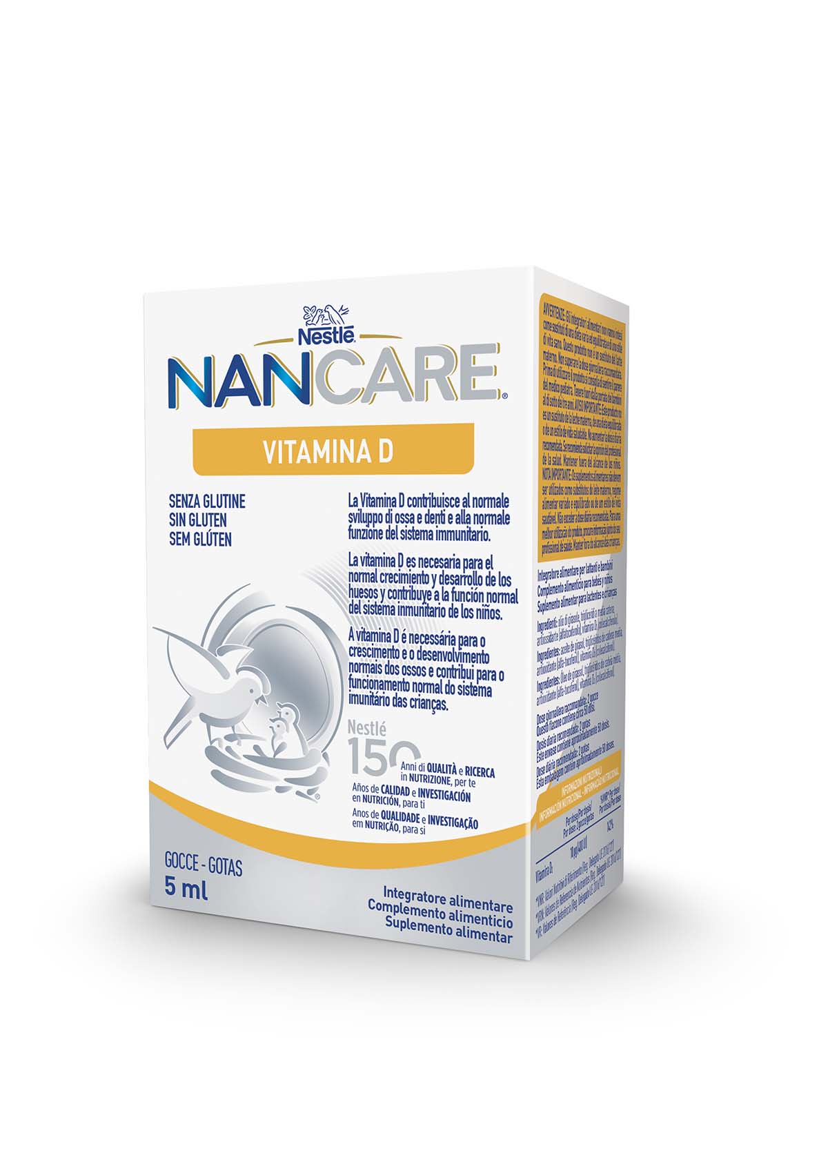 Nestlé NANCARE Vitamina D, Integratore alimentare per lattanti e bambini