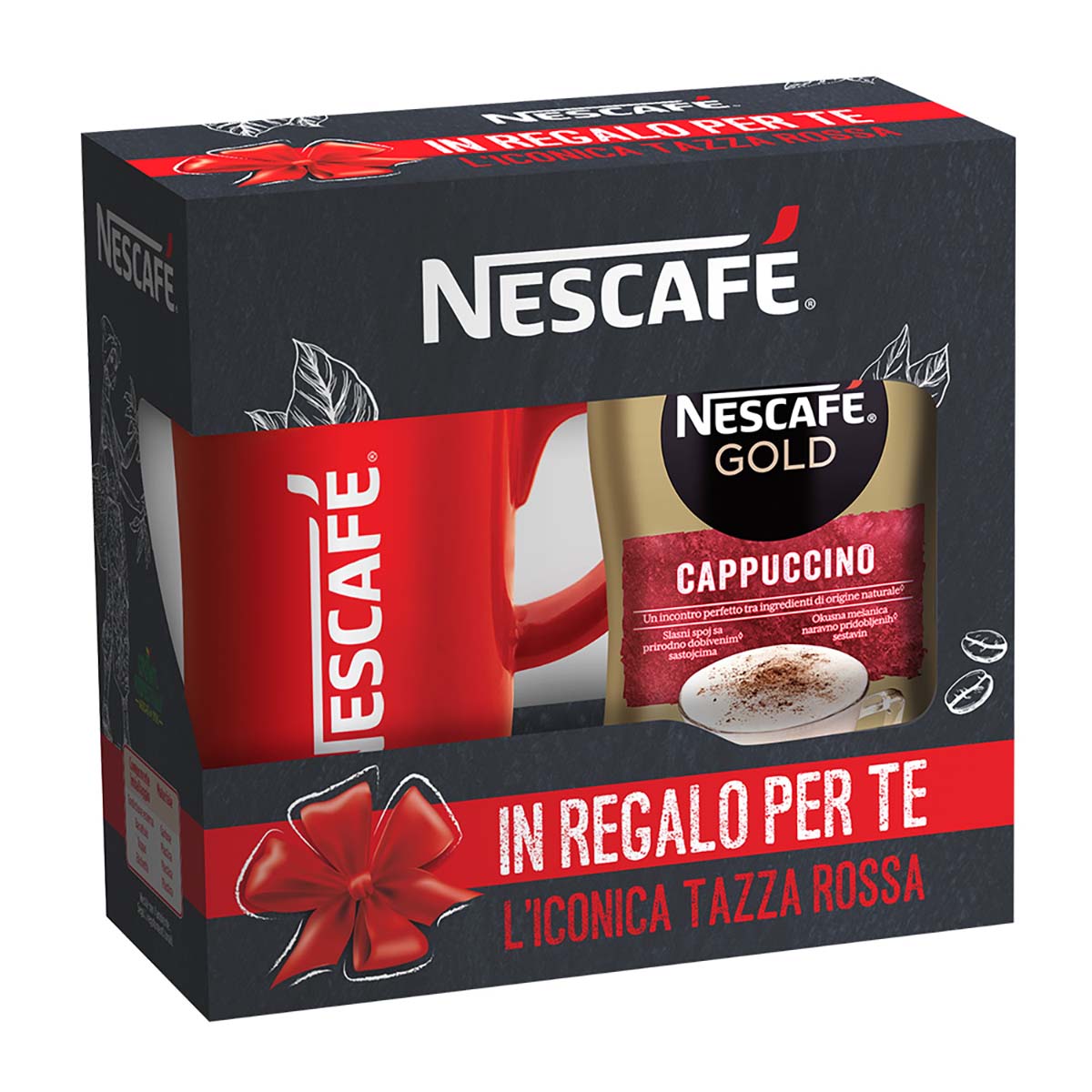 Nescafé GOLD CAPPUCCINO preparato solubile per cappuccino barattolo 250g con Red Mug