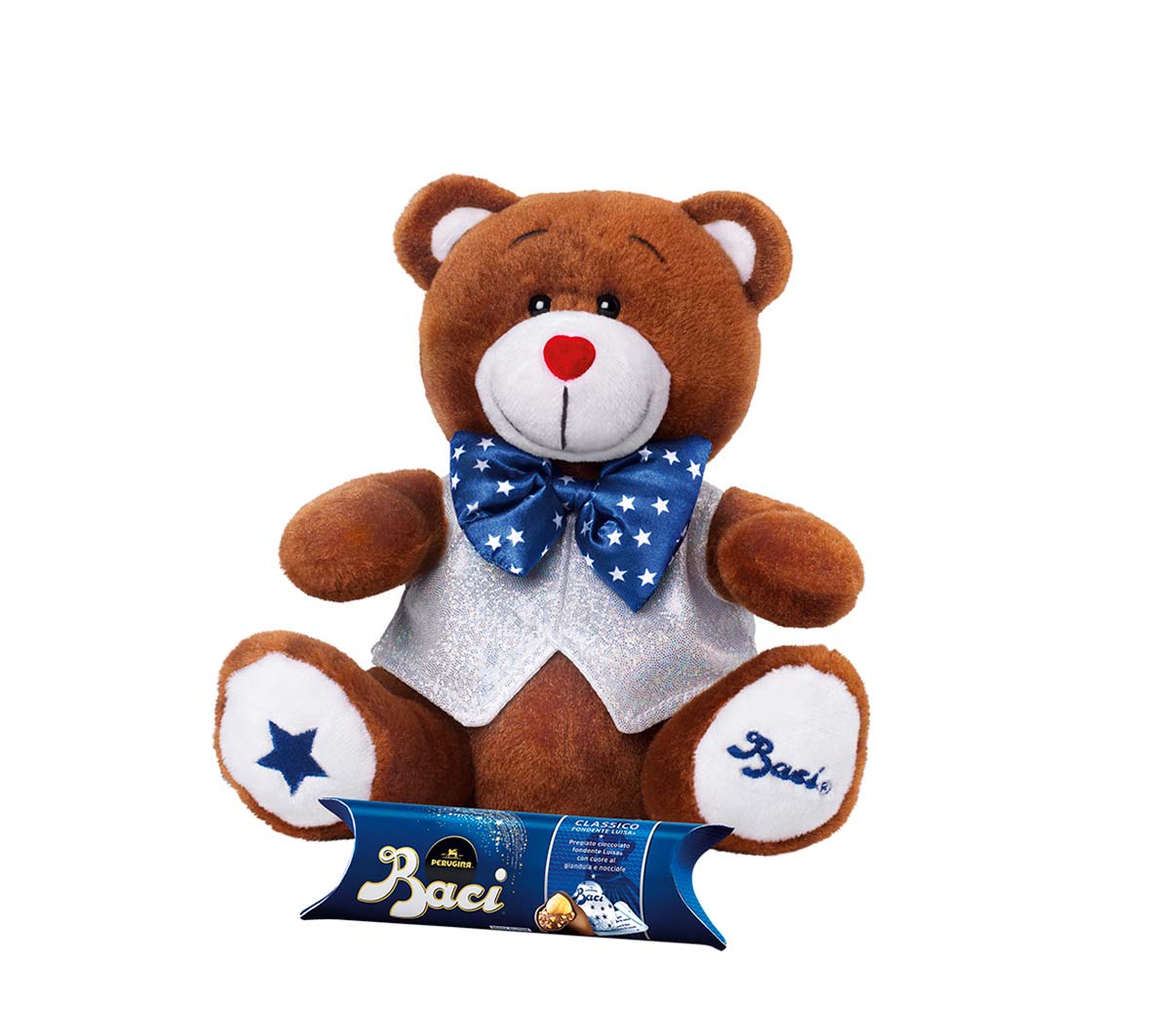 Baci Perugina Peluche Orsetto Marrone con tubino 37,5g