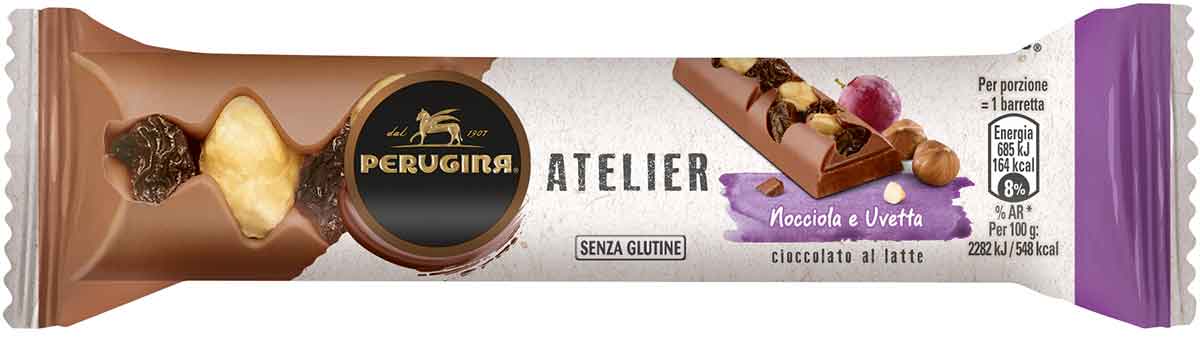 PERUGINA  Barretta Latte Nocciole e Uvetta 30g