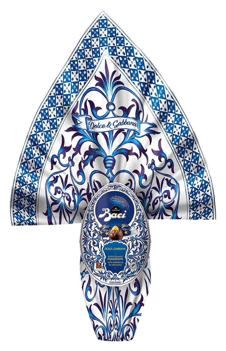Baci Perugina D&G Maiolica Uovo di cioccolato fondente con granella di nocciole 367g