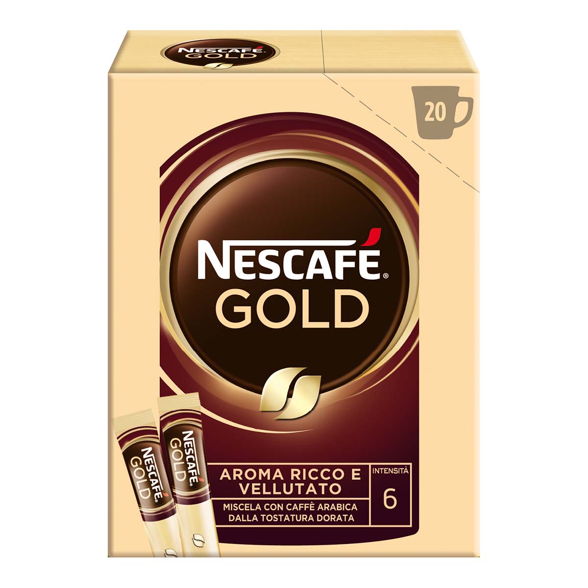 Nescafé GOLD caffè solubile astuccio 20 bustine 34g