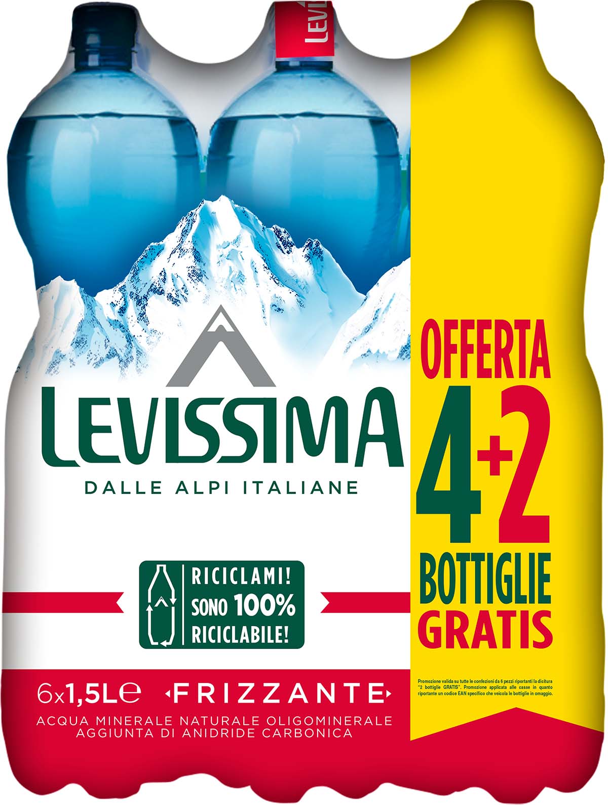 Levissima Acqua Minerale Frizzante 1.5 l 4+2 - Fardello
