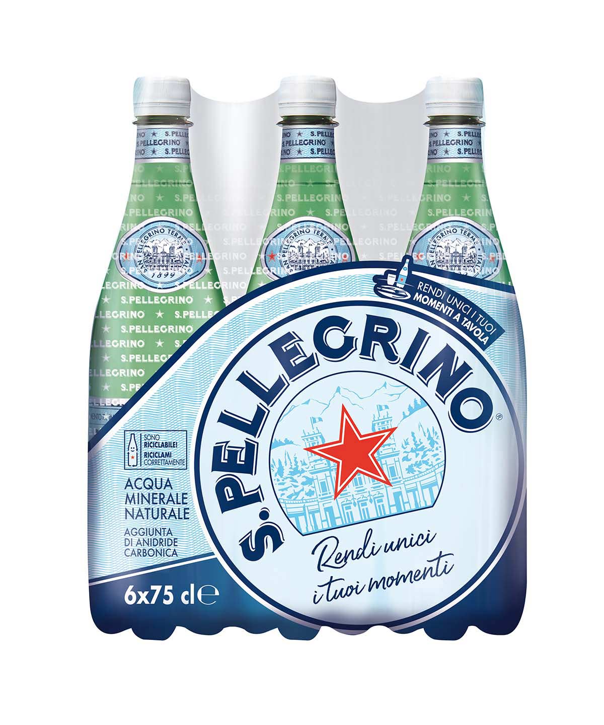 S. Pellegrino - Confezione 6 bottiglie in PET da 75cl