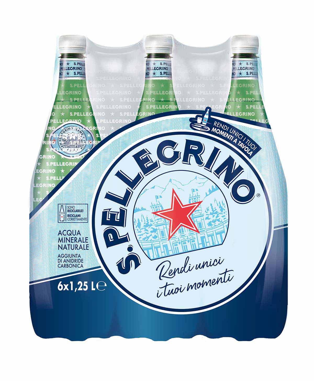 S. Pellegrino - Fardello da 6 bottiglie in PET da 125 cl