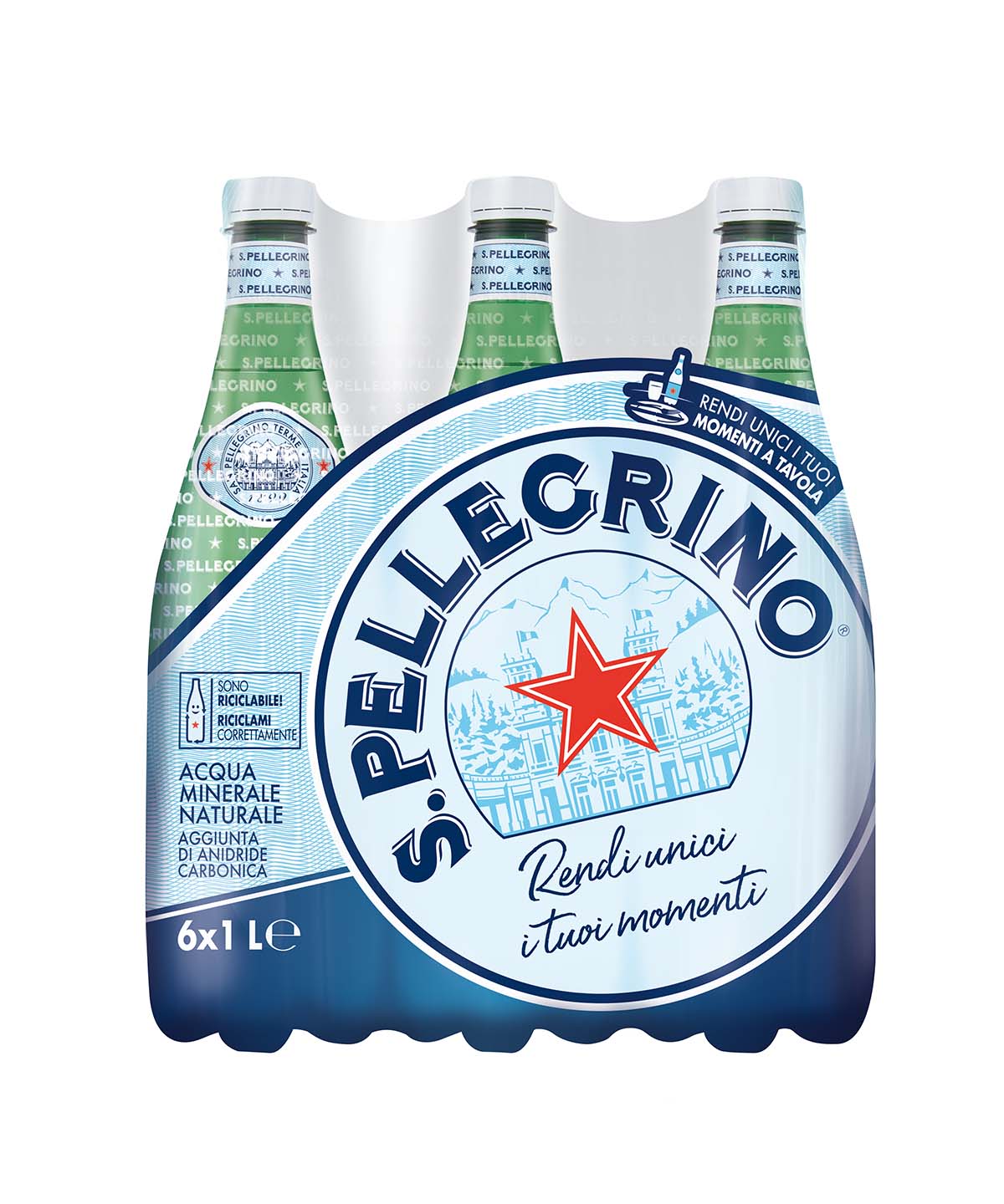 S. Pellegrino - Fardello 6 bottiglie in PET da 1l