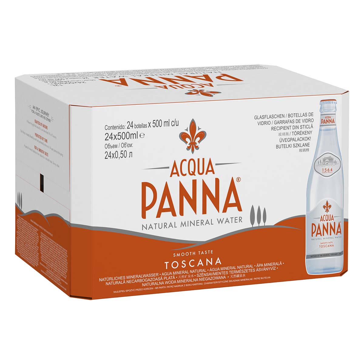 Acqua Panna - Confezione 24 bottiglie in Vetro a perdere da 50 cl