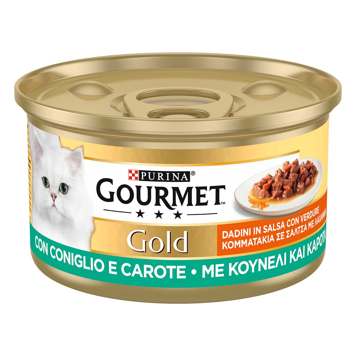 GOURMET GOLD Dadini con Coniglio e Carote, in salsa con verdure