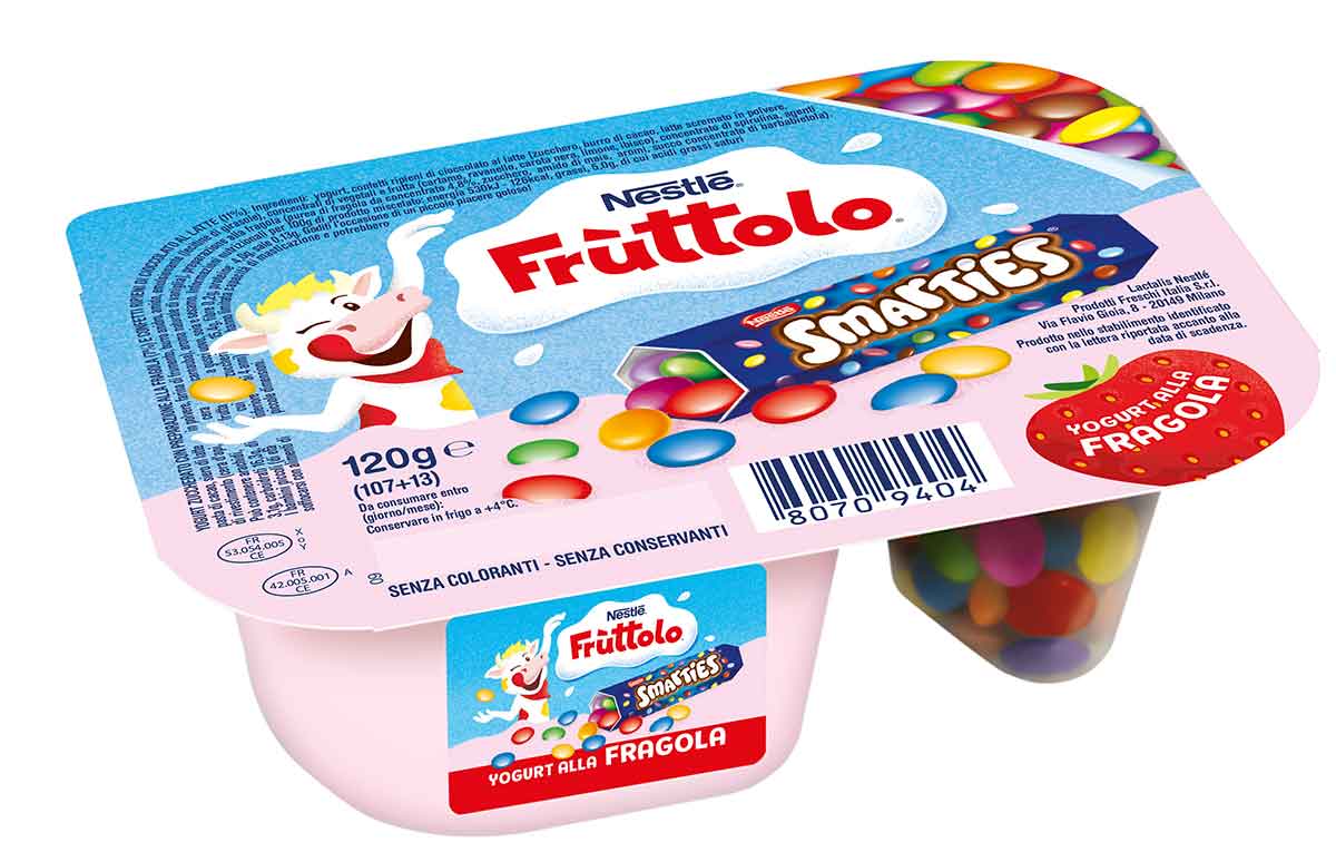 Frùttolo Smarties yogurt alla Fragola