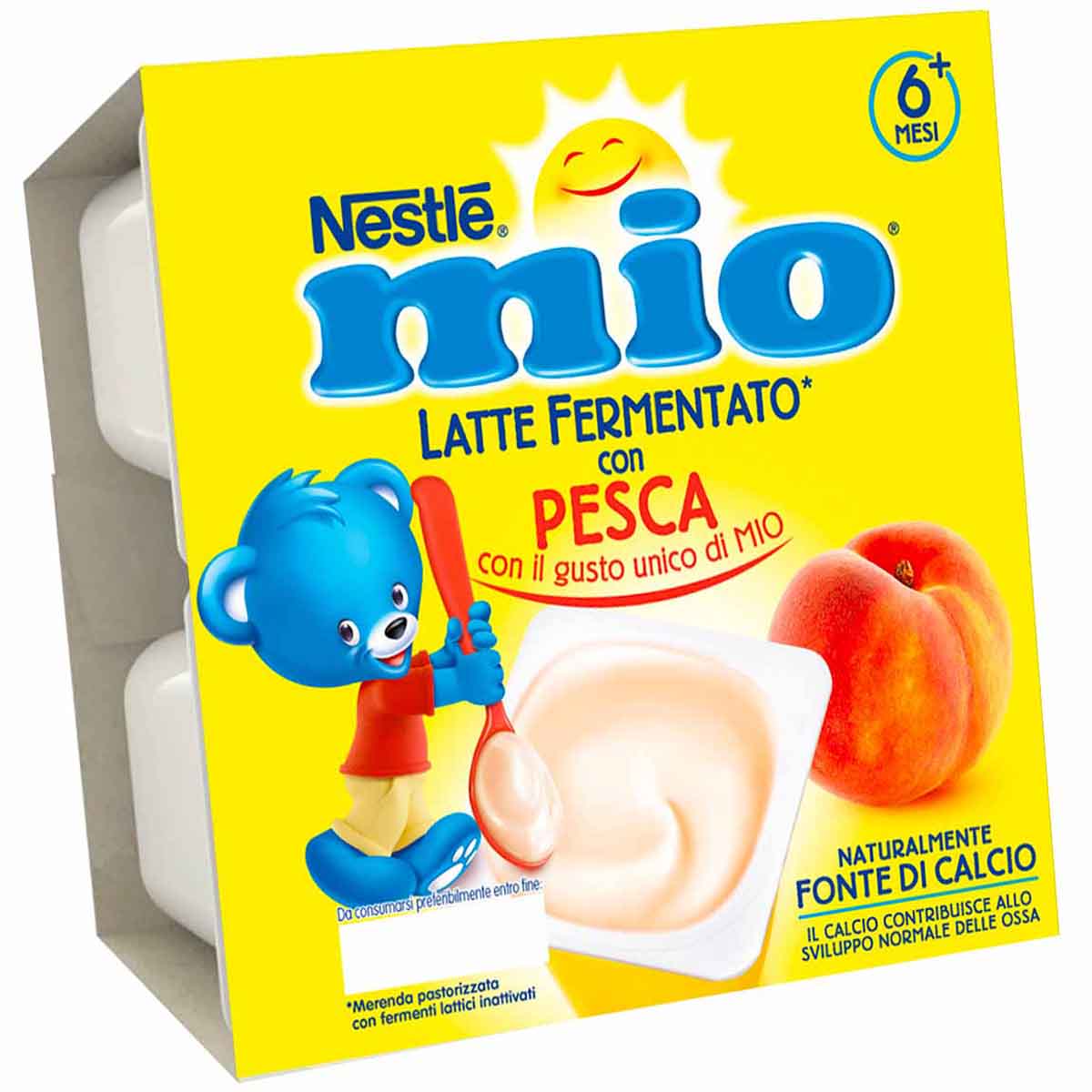 MIO LATTE FERMENTATO PESCA 6(4x100g) IT