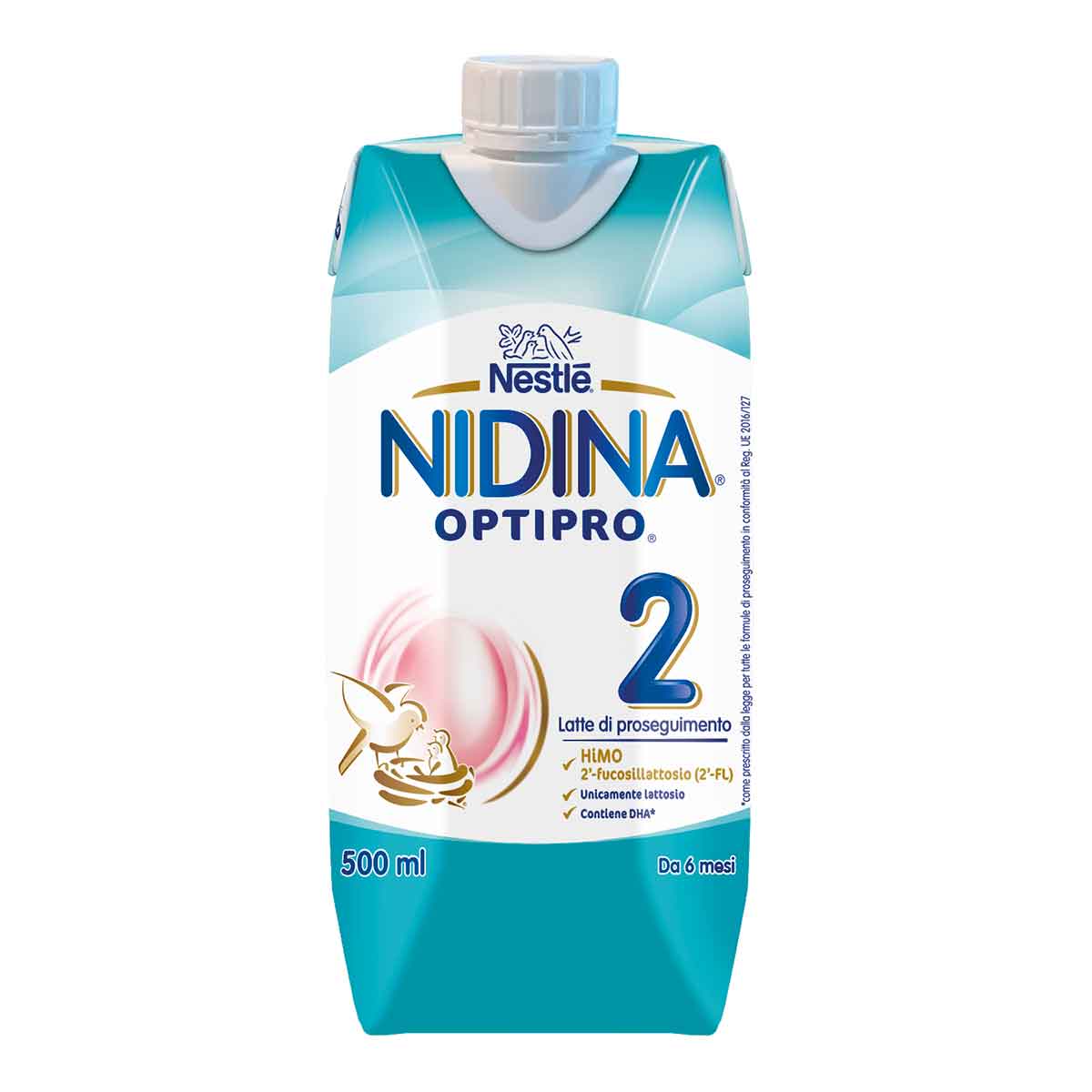 Nestlé NIDINA OPTIPRO 2 500 ml, Latte di proseguimento liquido, dal 6° mese compiuto al 12°