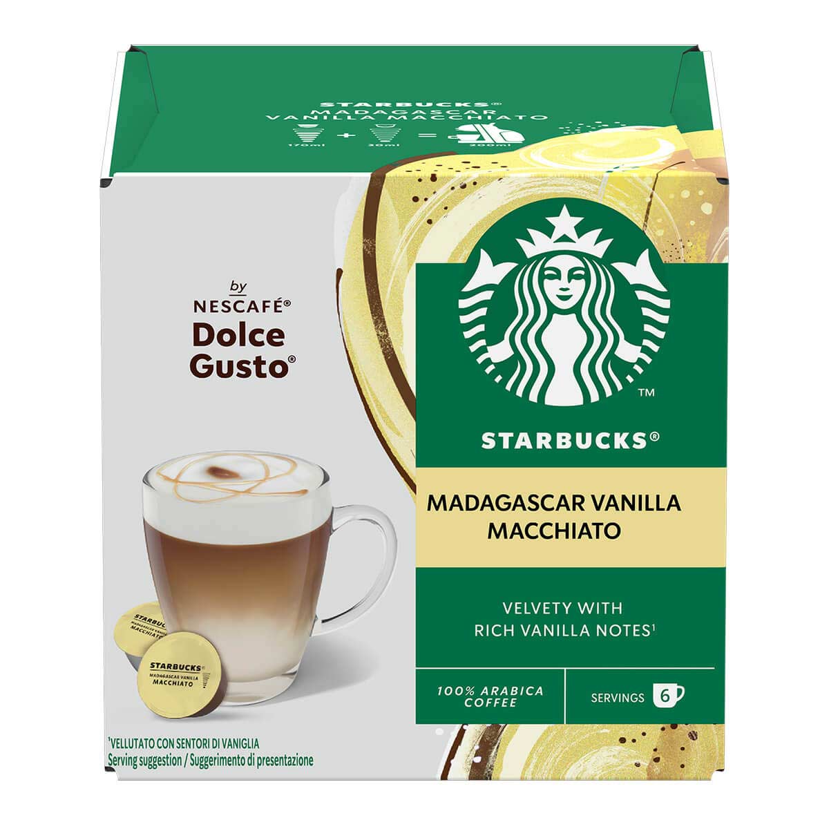 STARBUCKS® MADAGASCAR VANILLA MACCHIATO BY NESCAFÉ® DOLCE GUSTO® 12 capsule