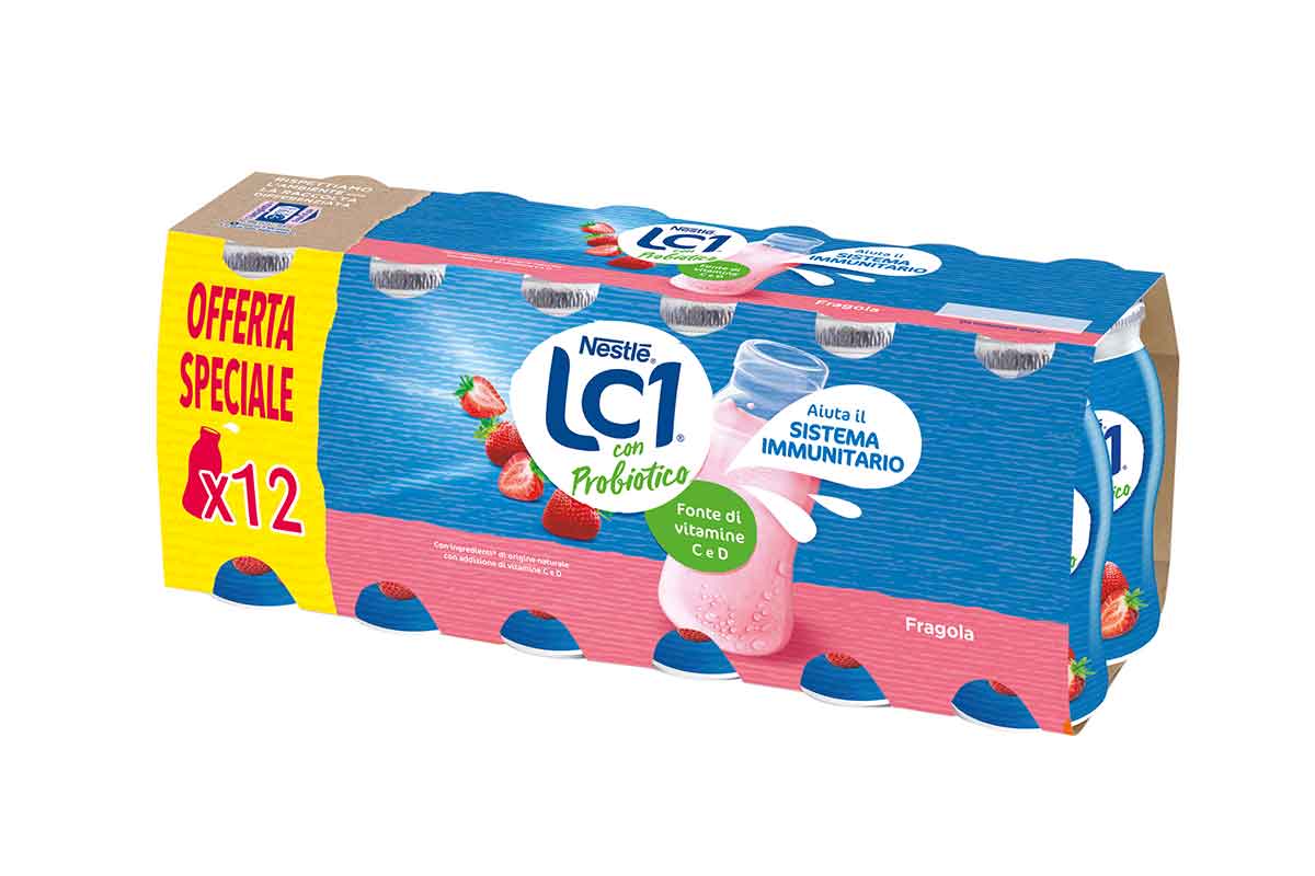 Lc1 con Probiotico Fragola 12x90g