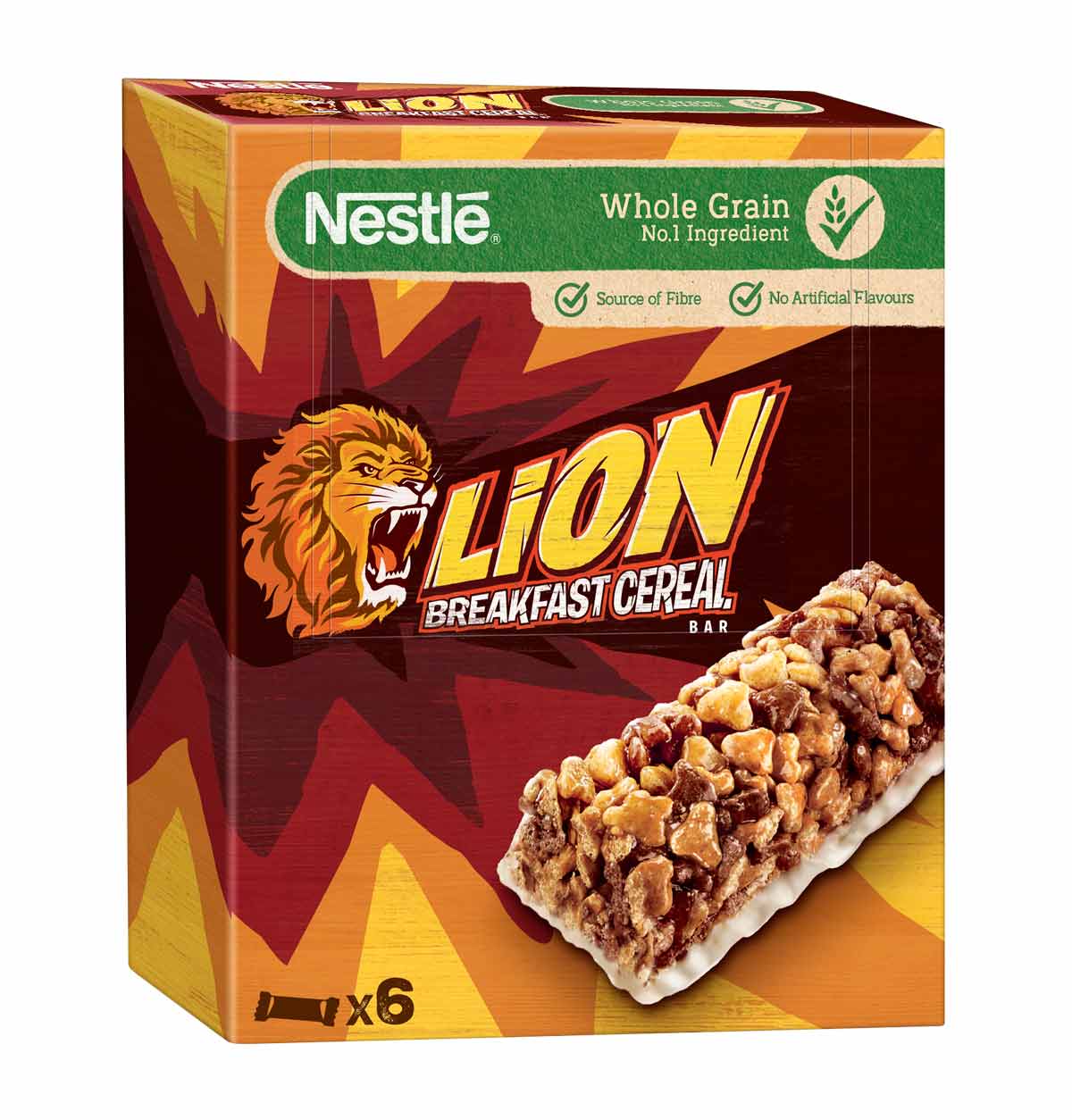 LION Barrette ai cereali integrali con cioccolato e caramello 6 pezzi