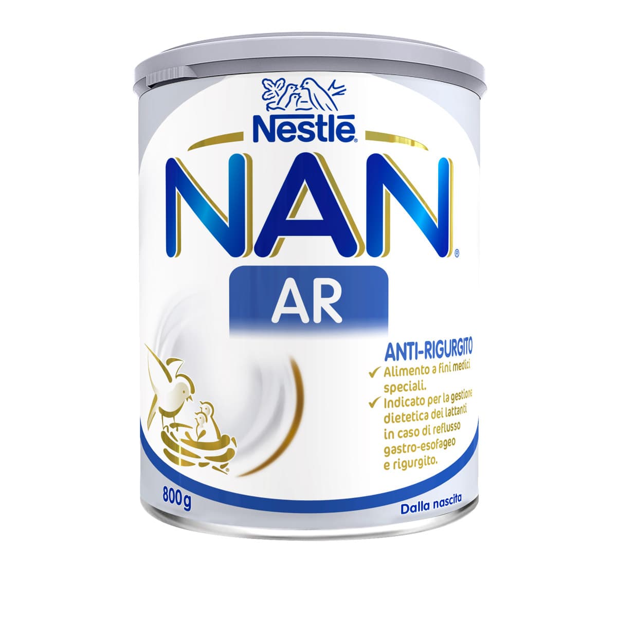 Nestlé NAN AR Anti-Rigurgito 800 g. Alimento a fini medici speciali. Dalla nascita