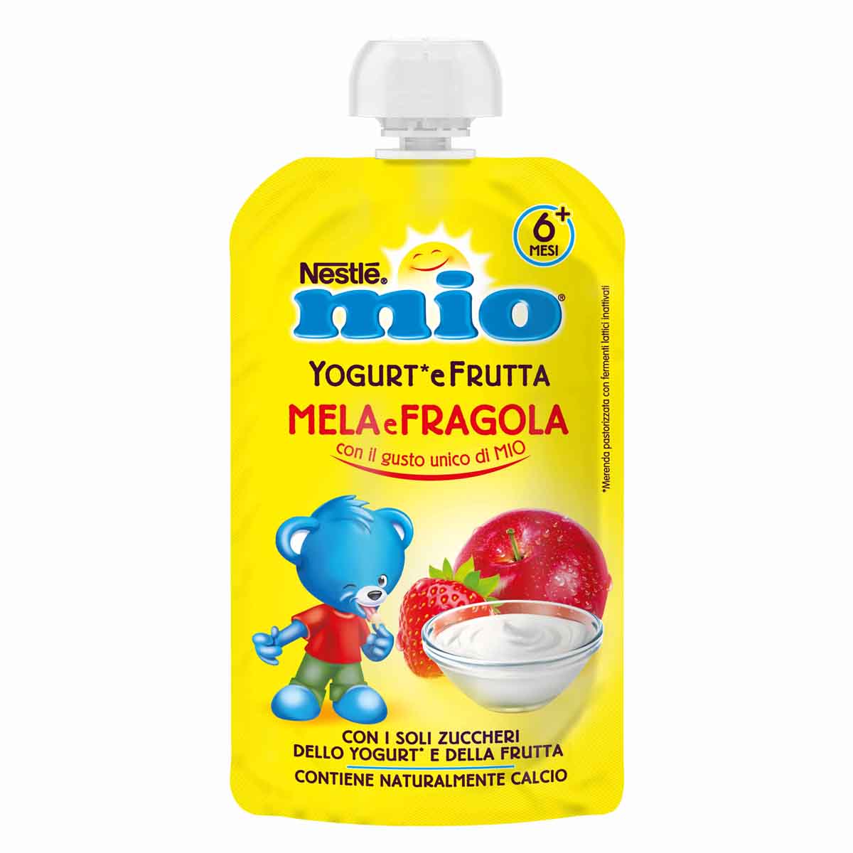 MIO Pouch Yogurt& Frutta Mela e Fragola 100g