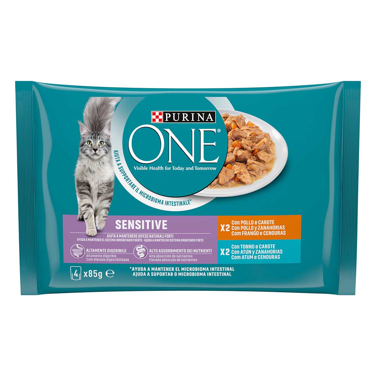 Purina ONE Bifensis Sensitive 4x85g Pollo e Tonno