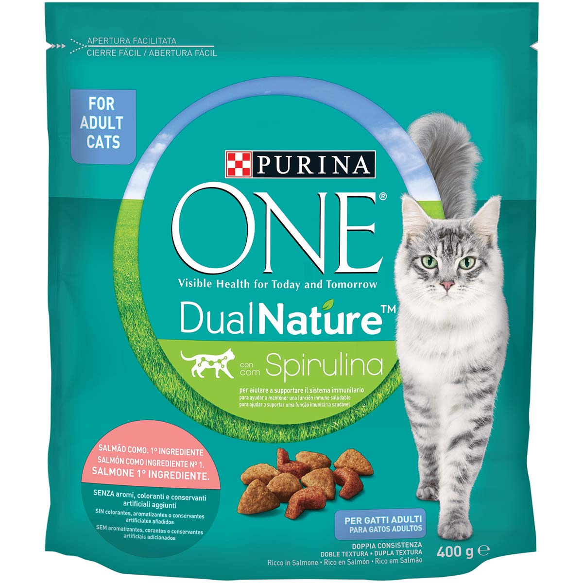 Purina ONE DualNature Secco Gatto Salmone, 400g