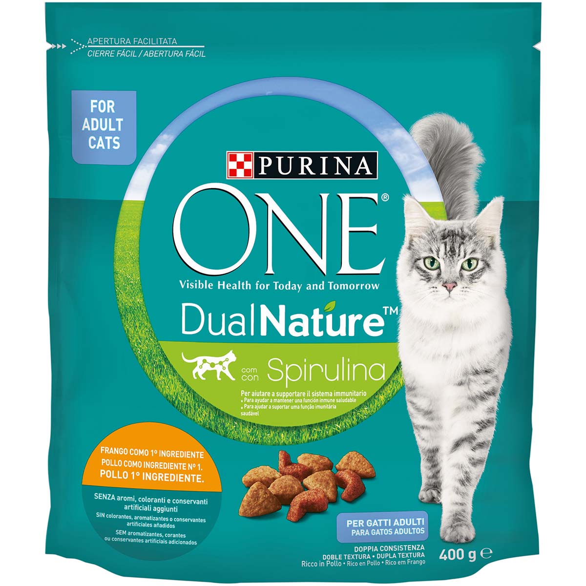 Purina ONE DualNature Secco Gatto Pollo, 400g