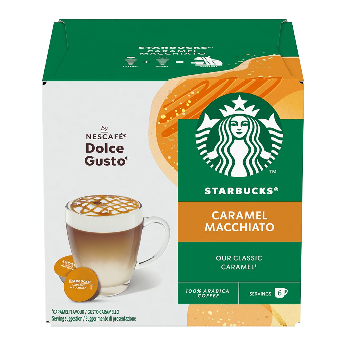 STARBUCKS® CARAMEL MACCHIATO BY NESCAFÉ® DOLCE GUSTO® 12 capsule